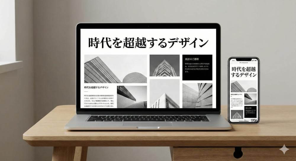 事例2:モノトーンで知性を演出する